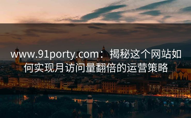 www.91porty.com：揭秘这个网站如何实现月访问量翻倍的运营策略